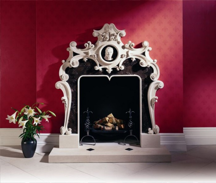 Intricate Portland Stone Fireplace by Ian Knapper