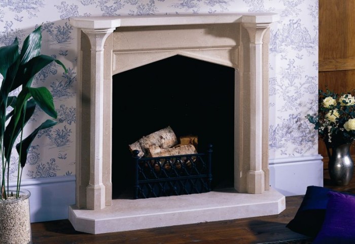 Traditional Portland Stone Fireplace by Ian Knapper